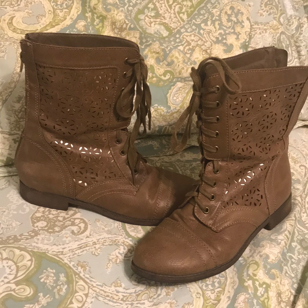 Brown Combat Boots